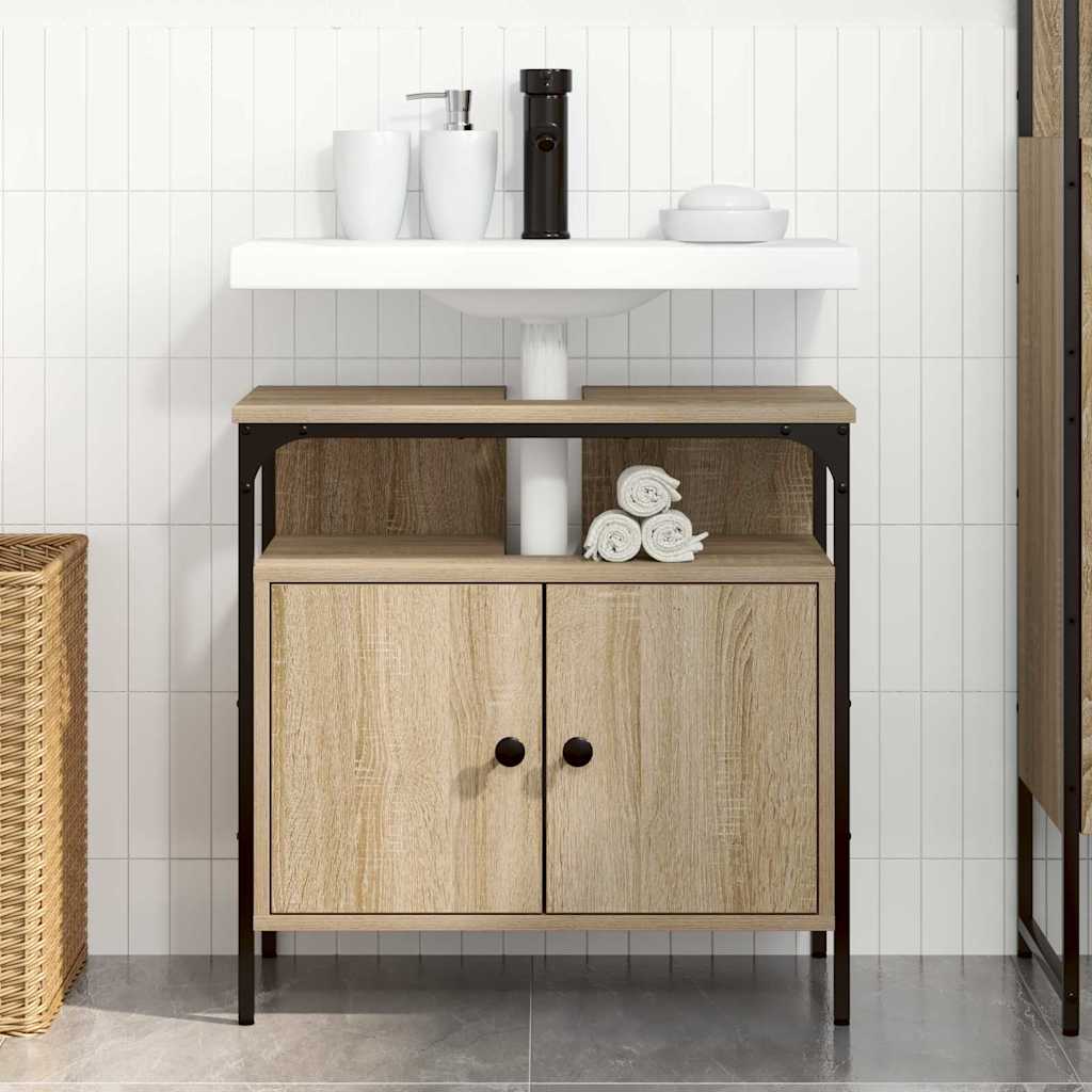 Baderomsskap med lagring Beige 60 x 30 x 60 cm Konstruert tre