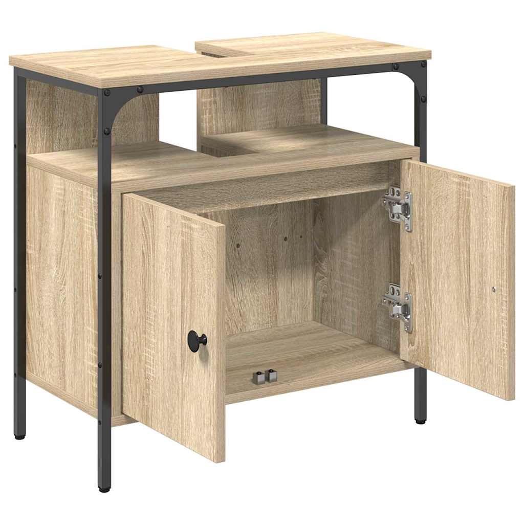 Baderomsskap med lagring Beige 60 x 30 x 60 cm Konstruert tre