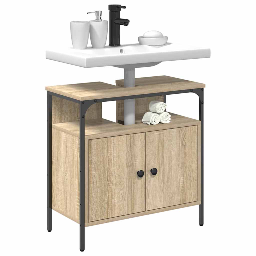 Baderomsskap med lagring Beige 60 x 30 x 60 cm Konstruert tre
