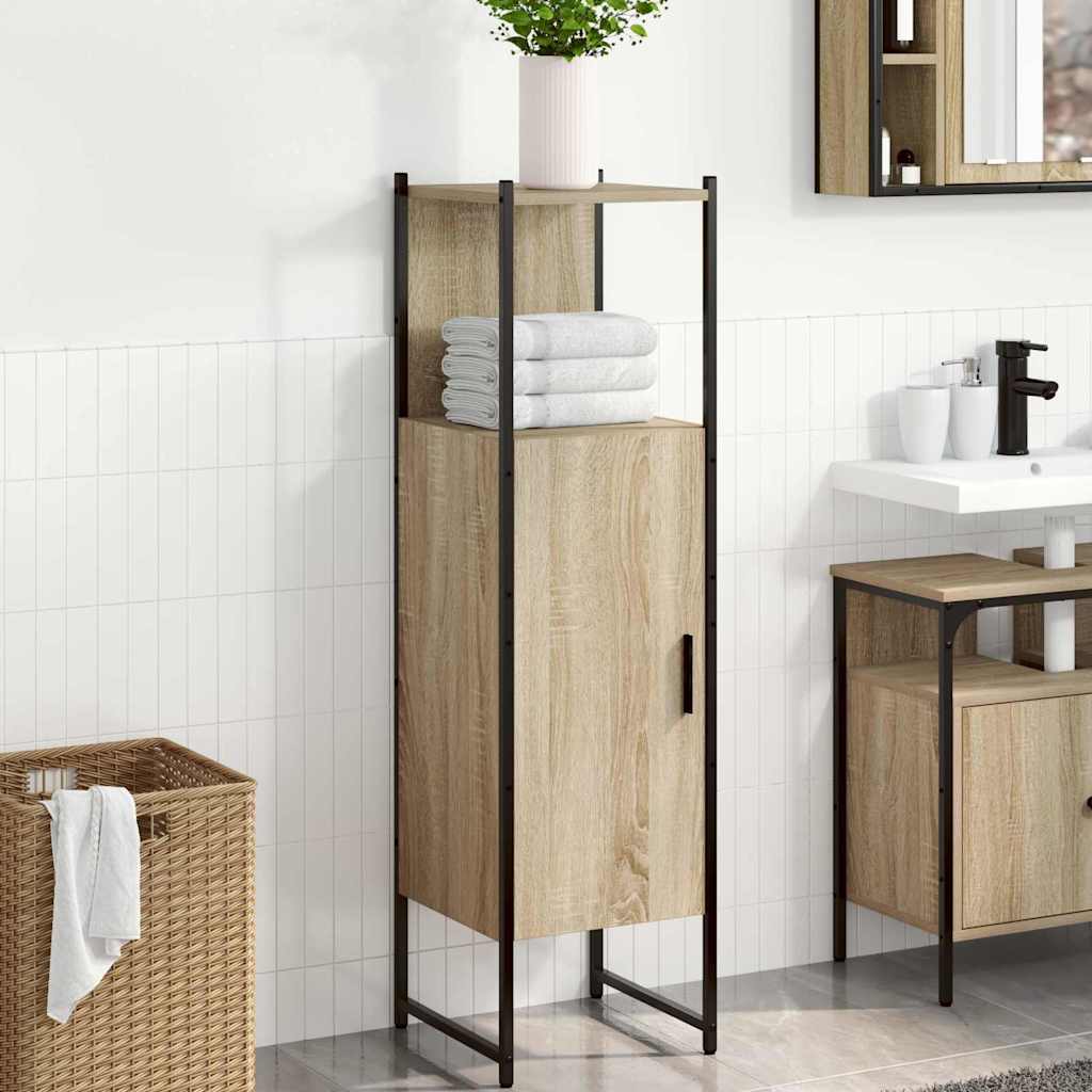 Baderomsskap med hylle Beige 33 x 33 x 120,5 cm Konstruert tre