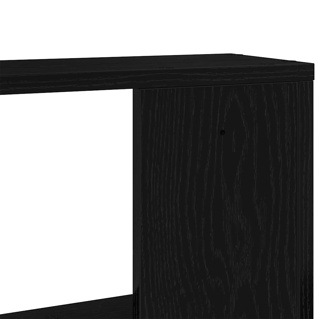 Vegghylle svart eik 100x15x70 cm konstruert tre