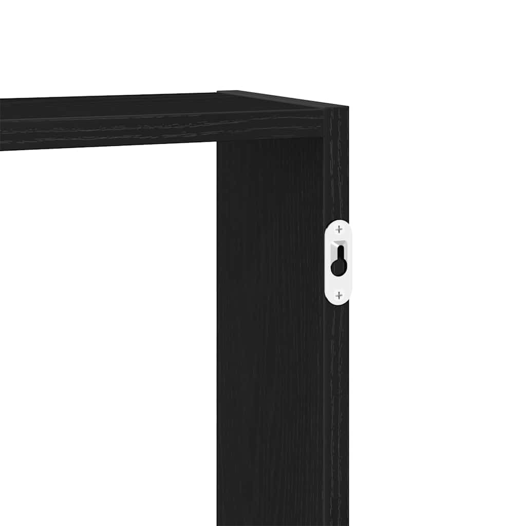 Vegghylle svart eik 99x15x60 cm konstruert tre