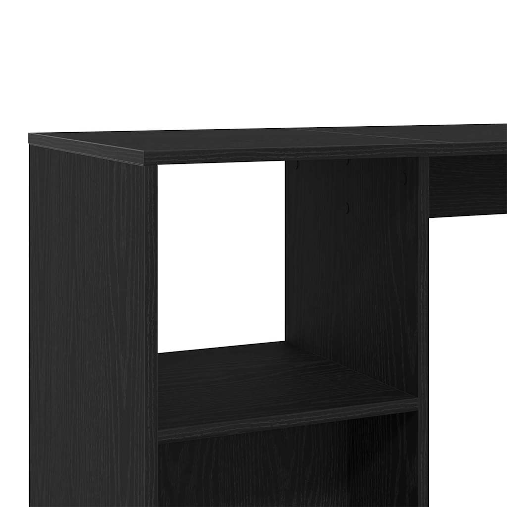 Barbord med hylle Svart Eik 124 x 46 x 103.5 cm Konstruert tre