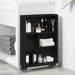 Smal Oppbevaringsvogn Svart Eik 48 x 13 x 68 cm