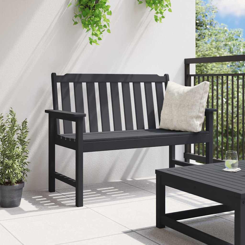 Hagebenk Svart 120 x 59 x 88 cm HDPE