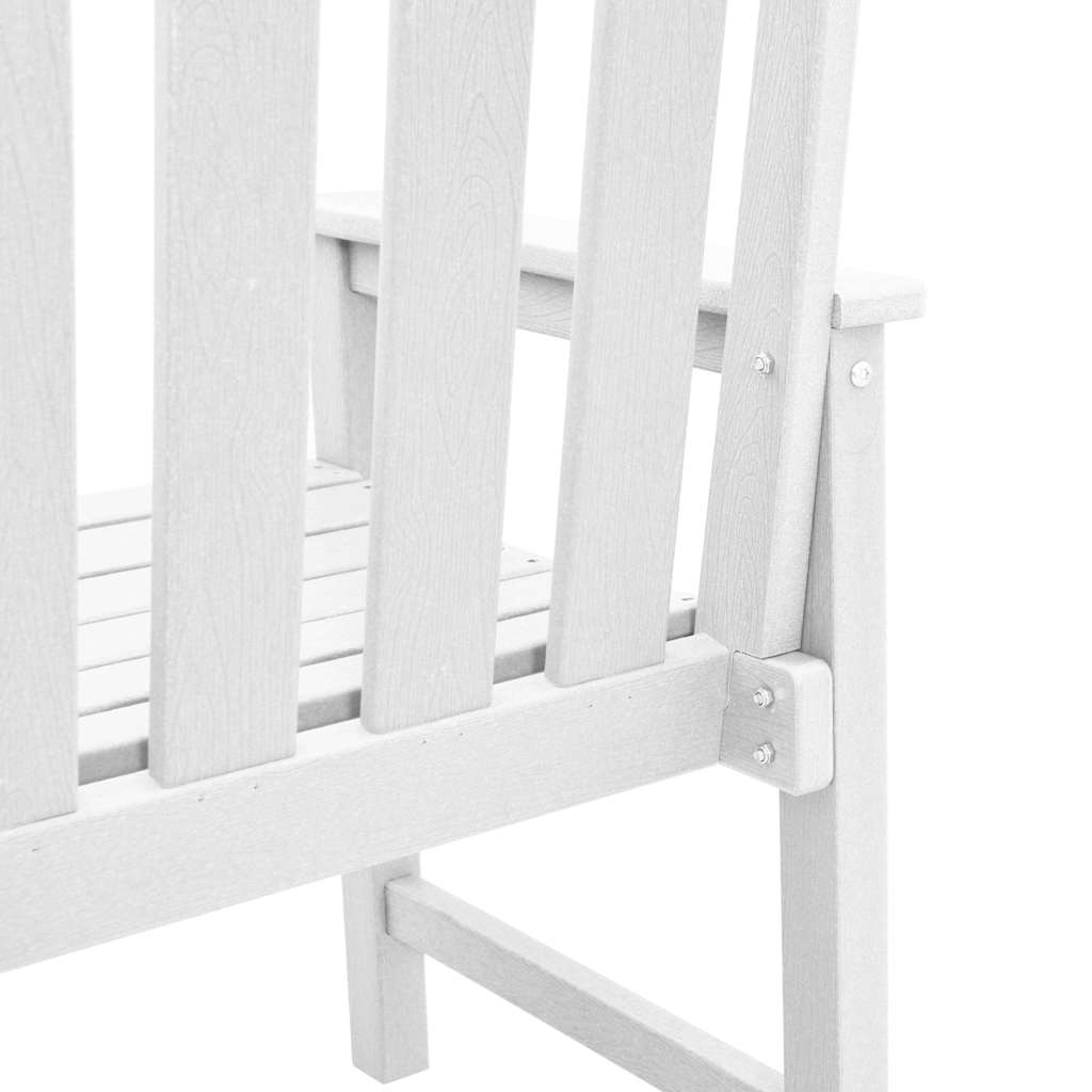 Hage spisestol 2 pcs Hvit 65,5 x 59 x 88 cm HDPE