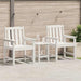 Hage spisestol 2 pcs Hvit 65,5 x 59 x 88 cm HDPE
