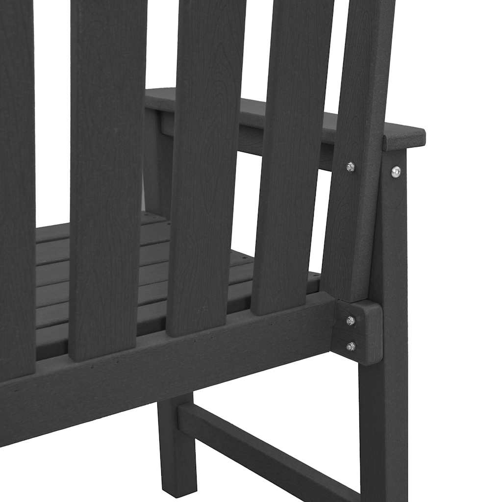 Hage spisestol 2 pcs Svart 65,5 x 59 x 88 cm HDPE