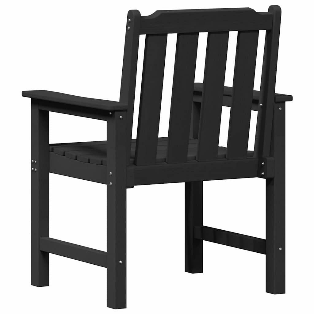 Hage spisestol 2 pcs Svart 65,5 x 59 x 88 cm HDPE
