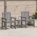 Hage spisestol 2 pcs Lysegrå 65,5 x 59 x 88 cm HDPE