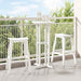 Barstol 2 pcs Hvit 52 x 43 x 73,5 cm HDPE