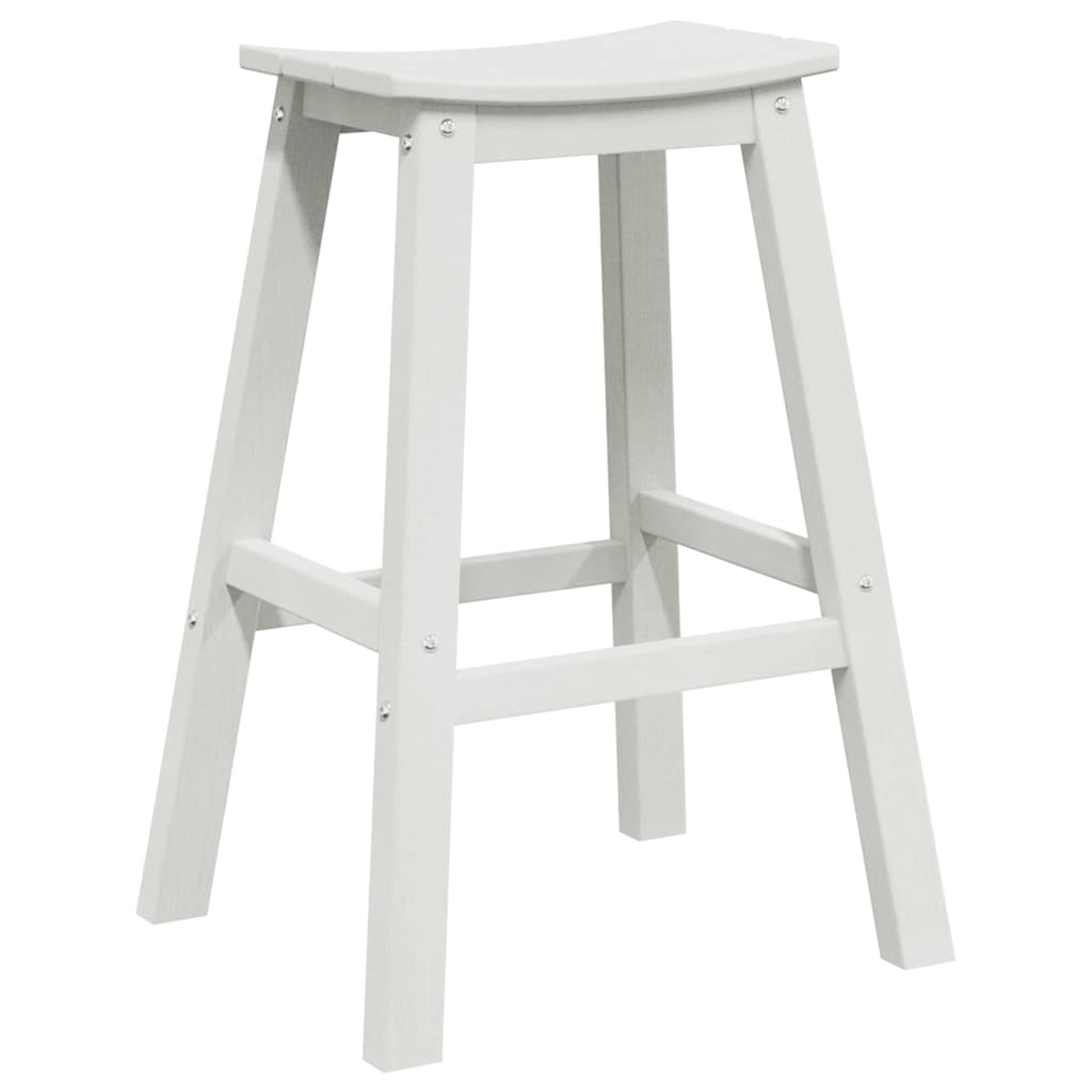 Barstol 2 pcs Hvit 52 x 43 x 73,5 cm HDPE
