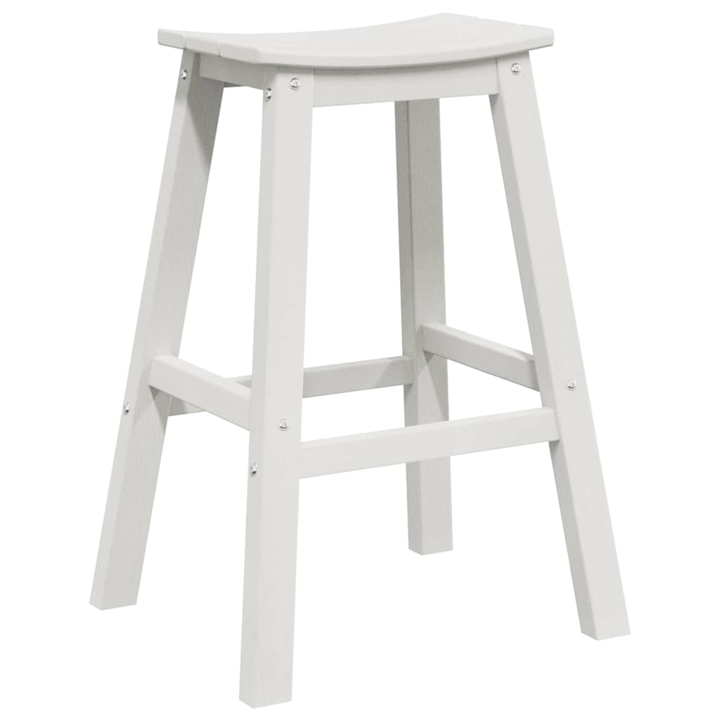 Barstol 2 pcs Hvit 52 x 43 x 73,5 cm HDPE