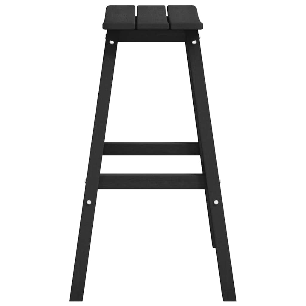 Barstol 2 pcs Svart 52 x 43 x 73,5 cm HDPE