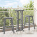 Barstol 2 pcs Lysegrå 52 x 43 x 73,5 cm HDPE