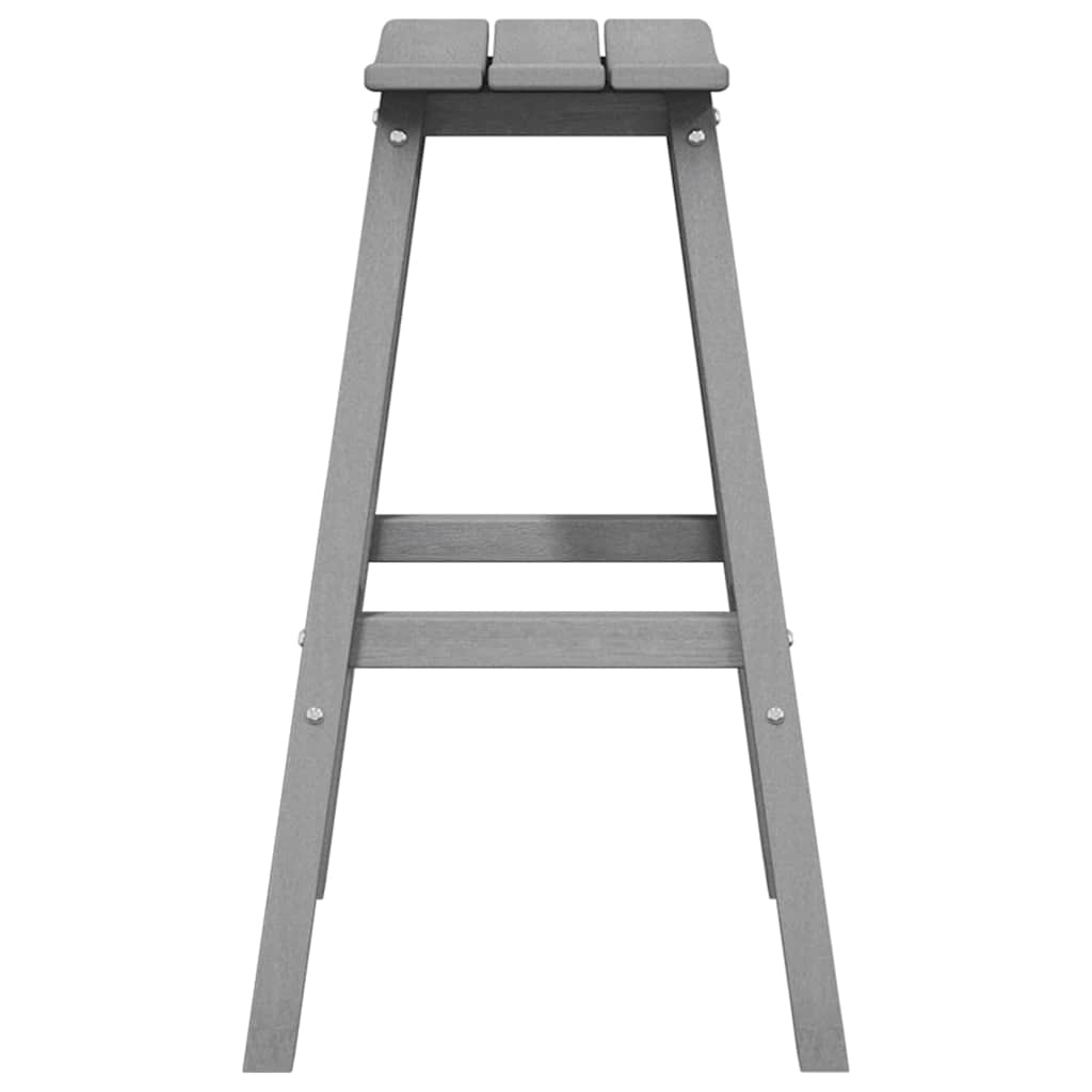 Barstol 2 pcs Lysegrå 52 x 43 x 73,5 cm HDPE