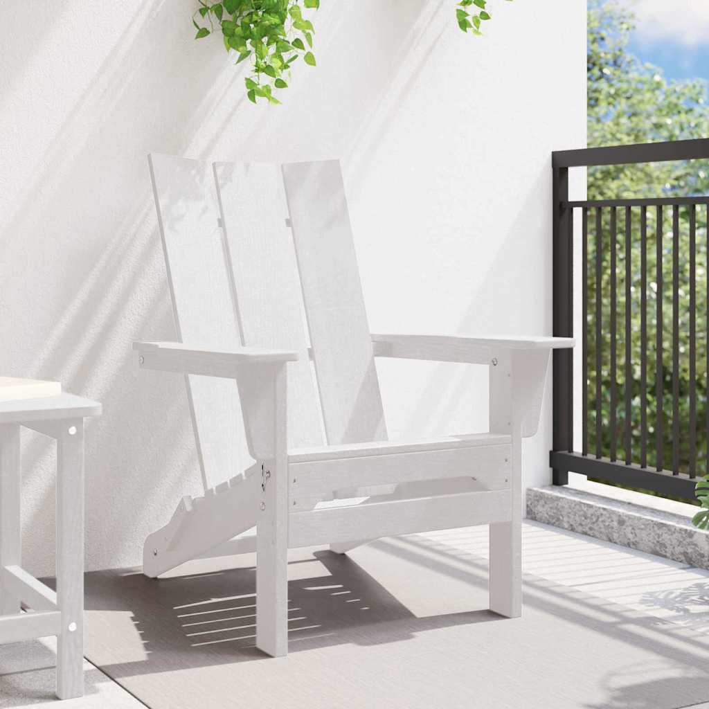 Folding Adirondack Stol Hvit 80,5 x 74,5 x 92 cm HDPE