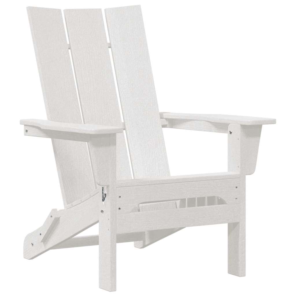 Folding Adirondack Stol Hvit 74.5 x 80.5 x 90cm HDPE