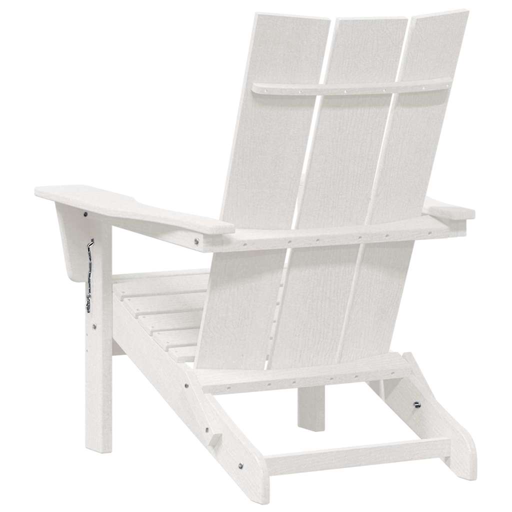Folding Adirondack Stol Hvit 74.5 x 80.5 x 90cm HDPE