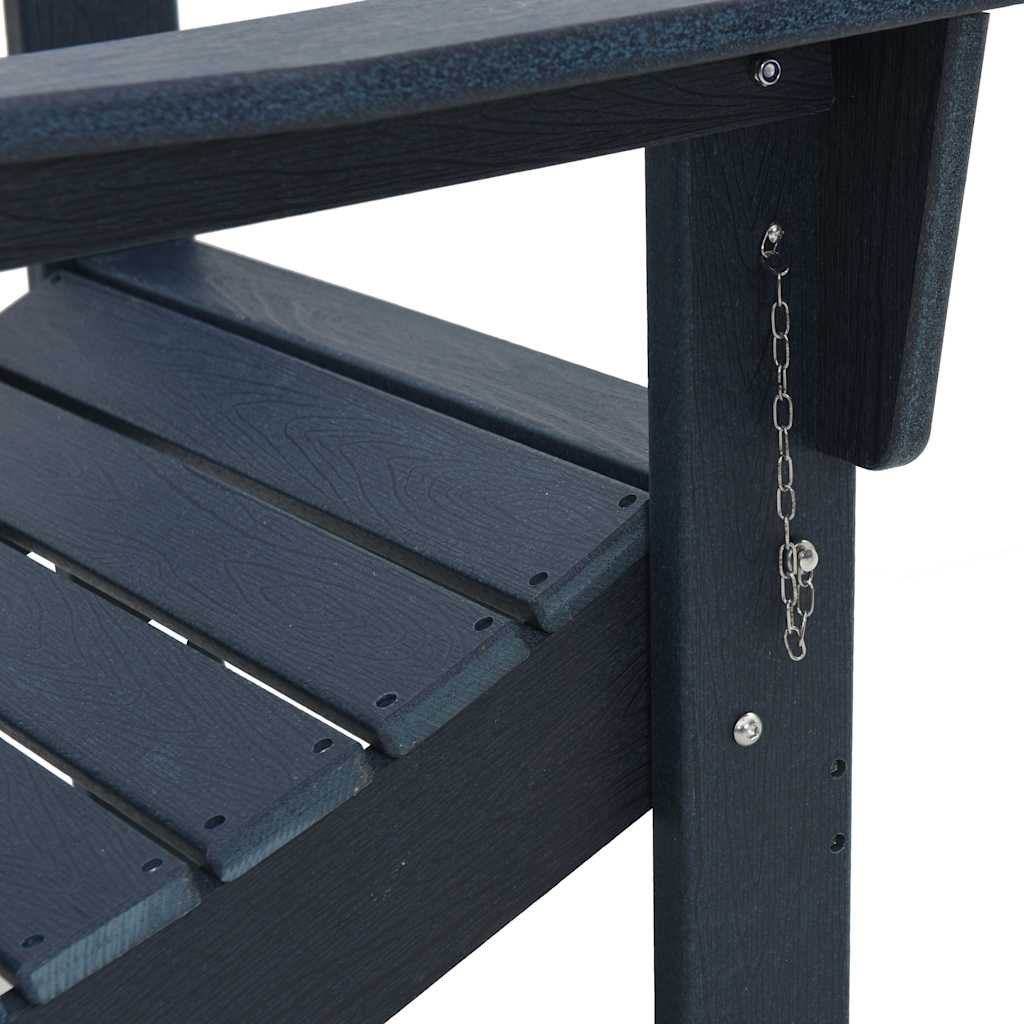 Folding Adirondack Stol Havblå 74.5 x 80.5 x 90cm HDPE