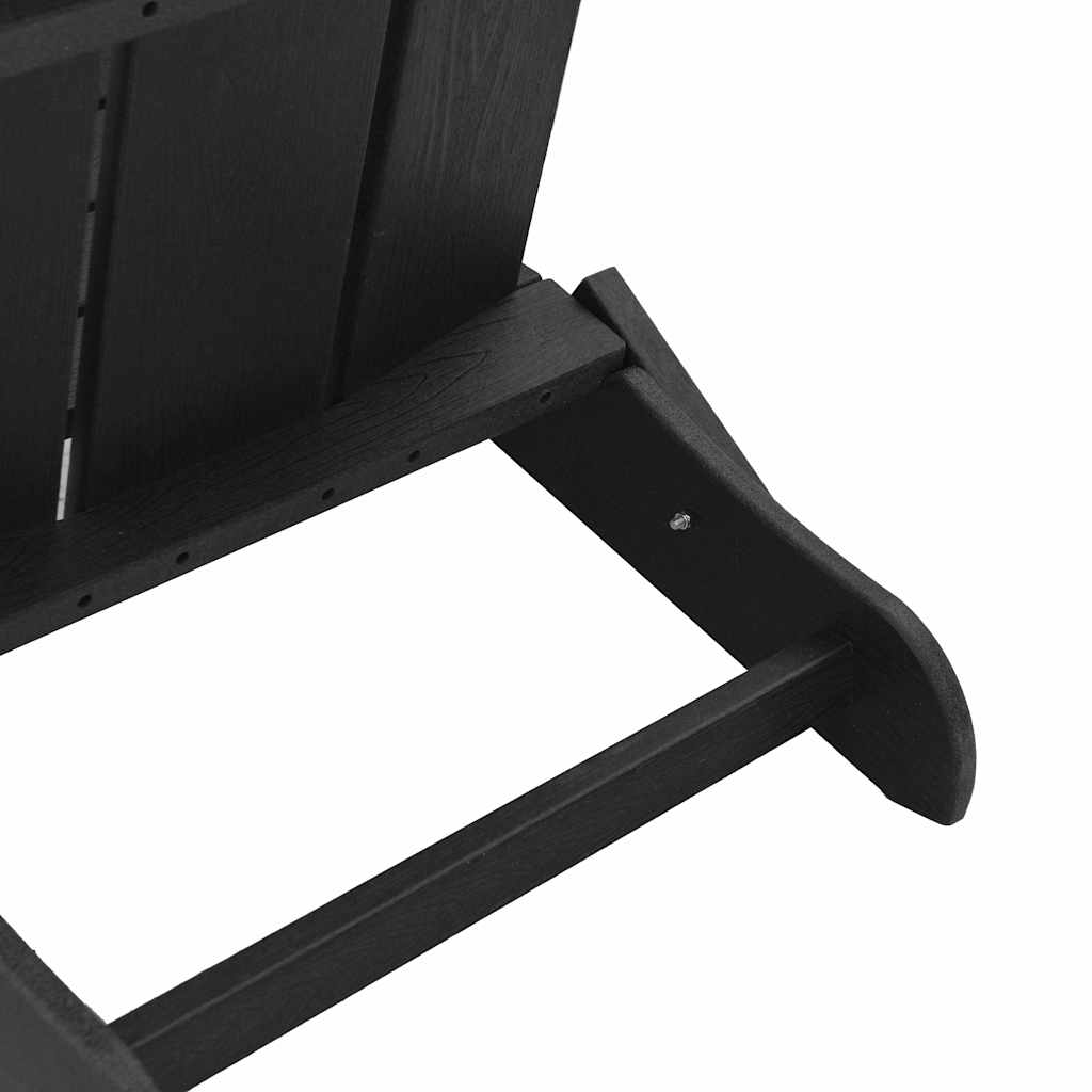 Folding Adirondack Stol Svart 74.5 x 80.5 x 90cm HDPE