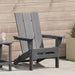 Folding Adirondack Stol Lysegrå 80,5 x 74,5 x 92 cm HDPE