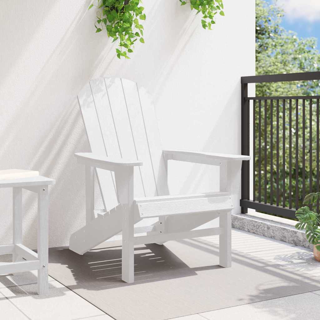 Adirondack-stol Hvit 74 x 82 x 92cm HDPE