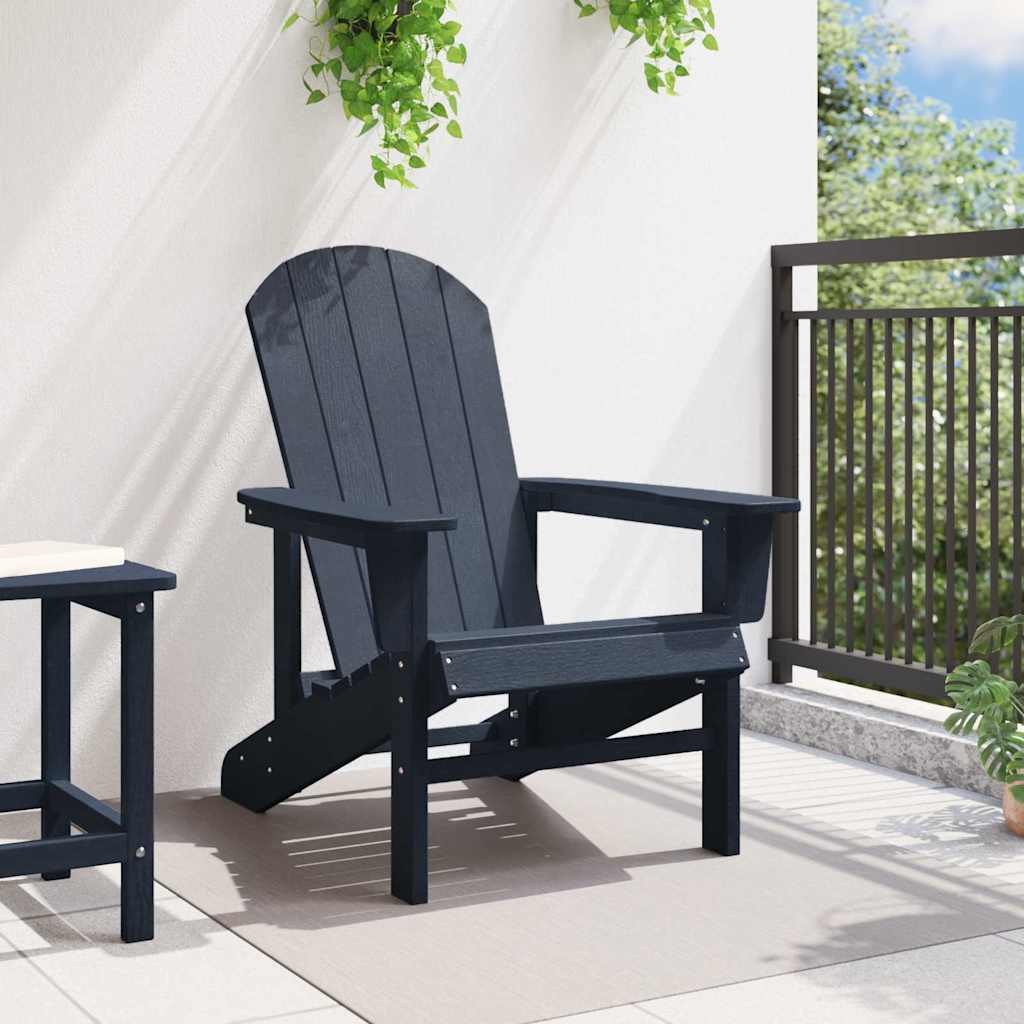 Adirondack-stol Marineblå 82 x 74 x 92 cm HDPE