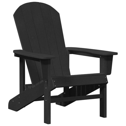 Adirondack-stol Svart 82 x 74 x 92 cm HDPE