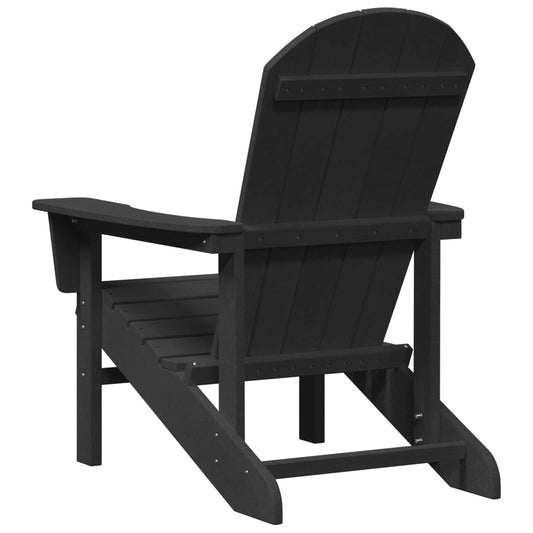 Adirondack-stol Svart 82 x 74 x 92 cm HDPE