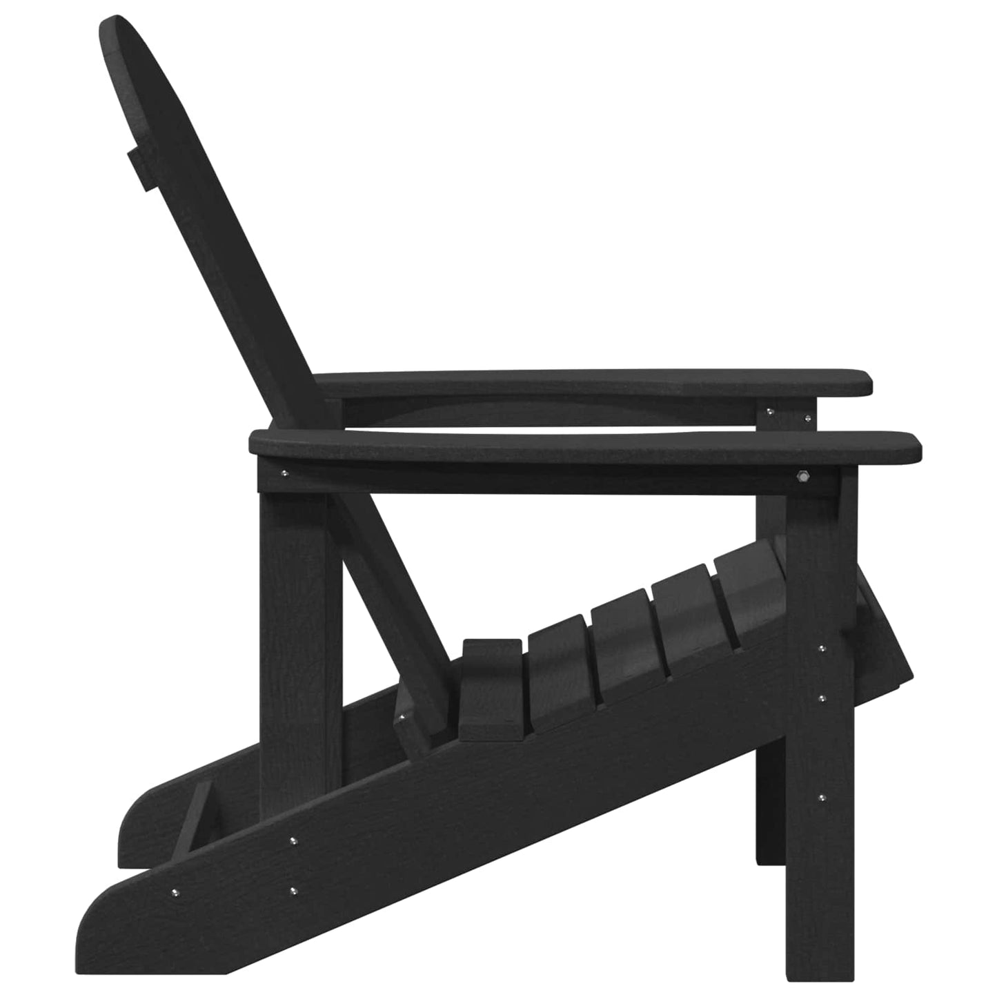 Adirondack-stol Svart 82 x 74 x 92 cm HDPE