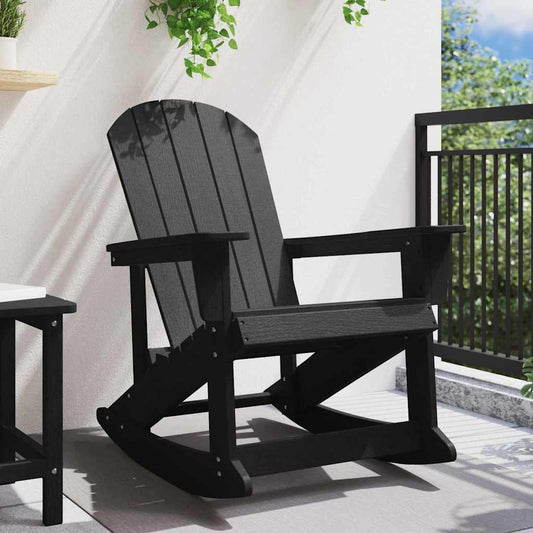 Adirondack gyngestol Svart 92 x 73,5 x 92 cm HDPE