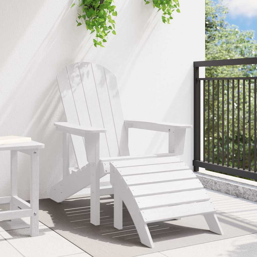 Adirondack-stol Hvit 82 x 74 x 92 cm HDPE