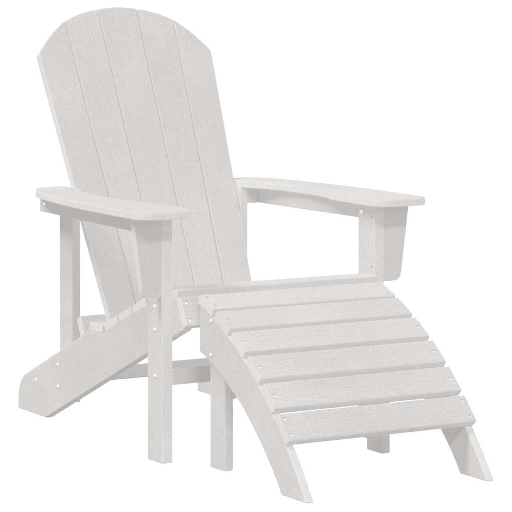 Adirondack-stol Hvit 74 x 82 x 92cm HDPE