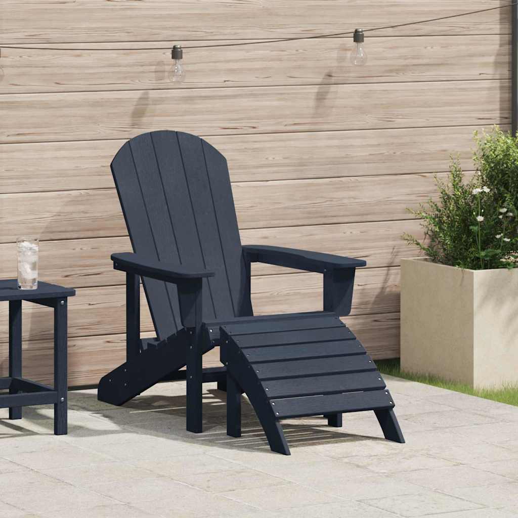 Adirondack-stol Marineblå 82 x 74 x 92 cm HDPE