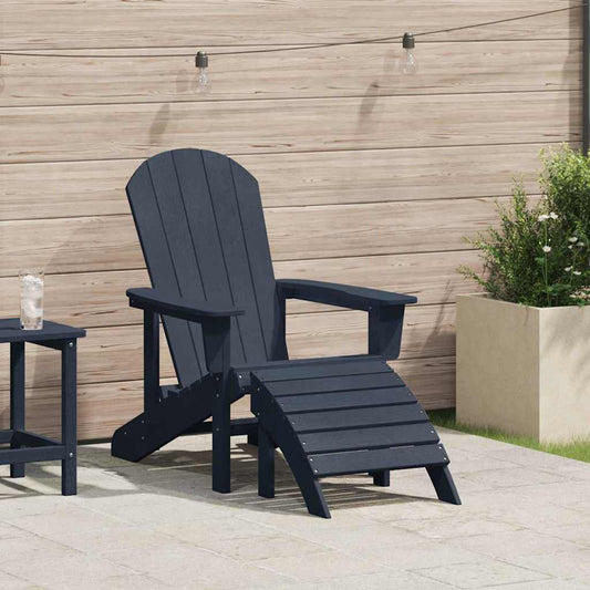 Adirondack-stol Marineblå 82 x 74 x 92 cm HDPE