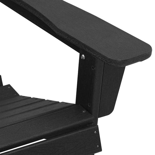 Adirondack-stol Svart 82 x 74 x 92 cm HDPE