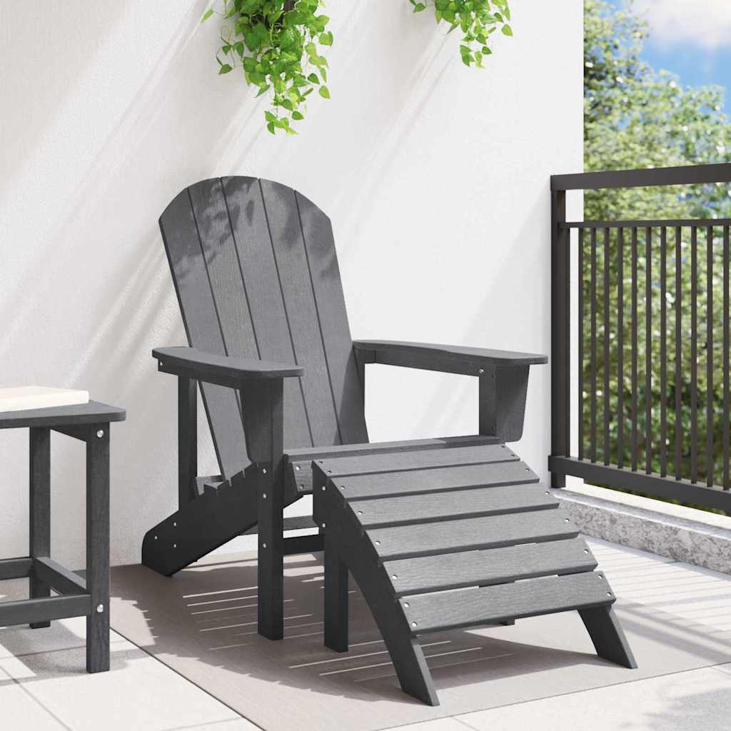 Adirondack-stol Lysegrå 82 x 74 x 92 cm HDPE