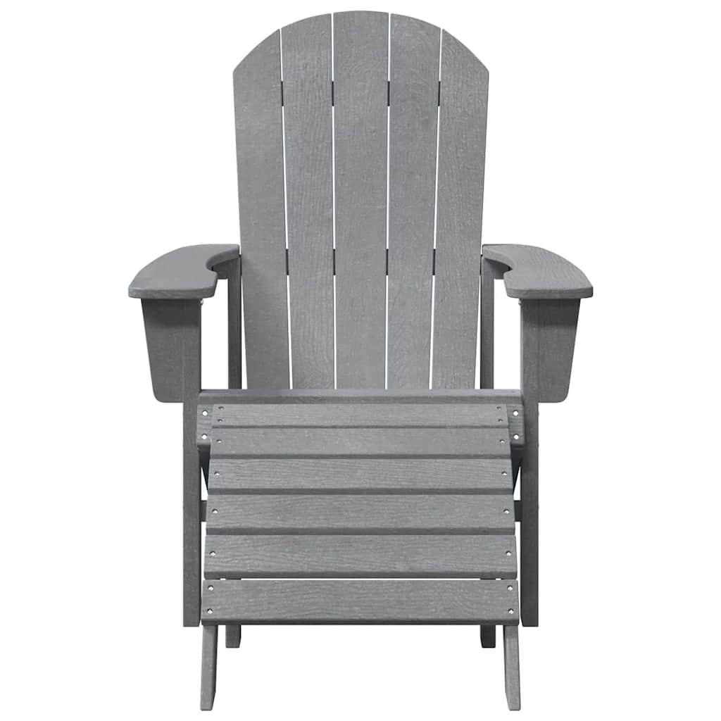 Adirondack-stol Lysegrå 82 x 74 x 92 cm HDPE