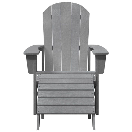 Adirondack-stol Lysegrå 82 x 74 x 92 cm HDPE