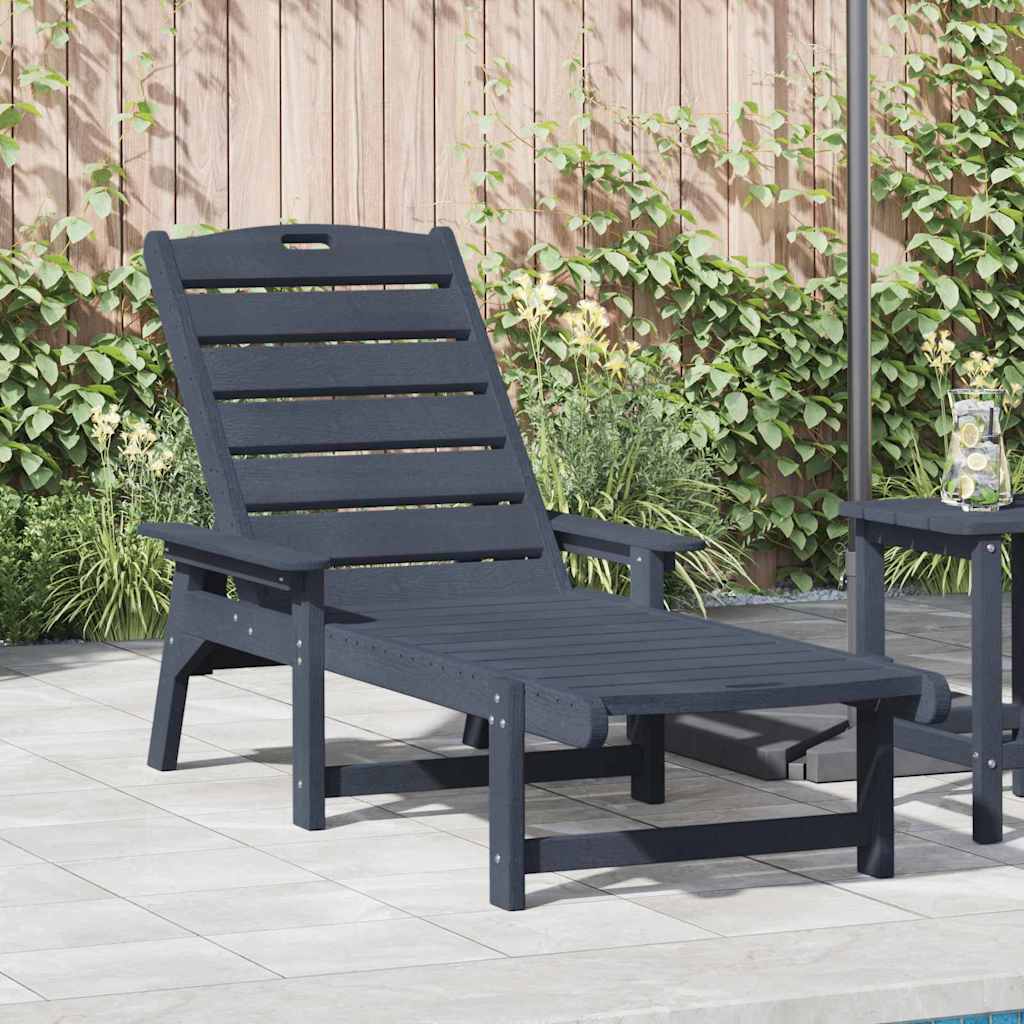 Solstol Marineblå 195,5 x 53 x 98,5 cm HDPE