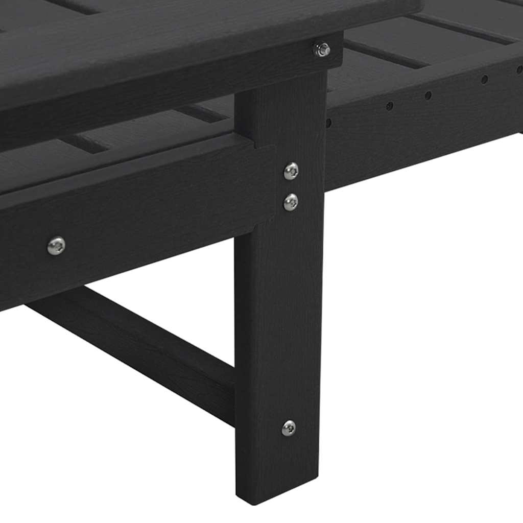 Solstol Svart 195,5 x 53 x 98,5 cm HDPE