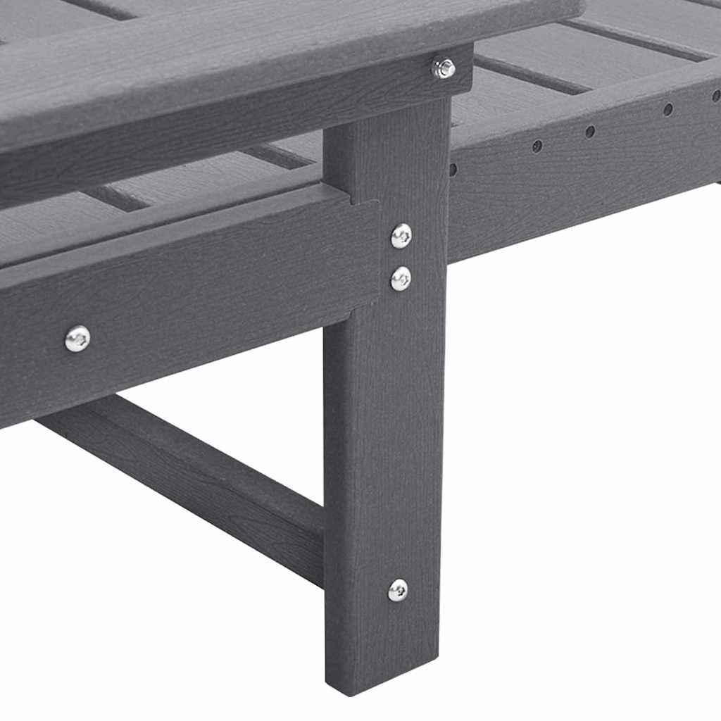 Solstol Lysegrå 195,5 x 53 x 98,5 cm HDPE