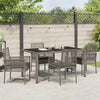 Hage Spisegruppe 5 pcs Grå Poly rattan
