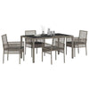 Hage Spisegruppe 5 pcs Grå Poly rattan