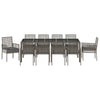 Hage Spisegruppe 11 pcs Grå Poly rattan