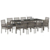 Hage Spisegruppe 11 pcs Grå Poly rattan