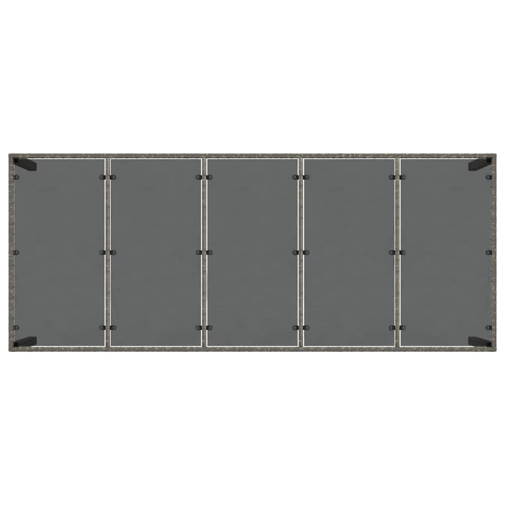 Hage Spisegruppe 11 pcs Grå Poly rattan