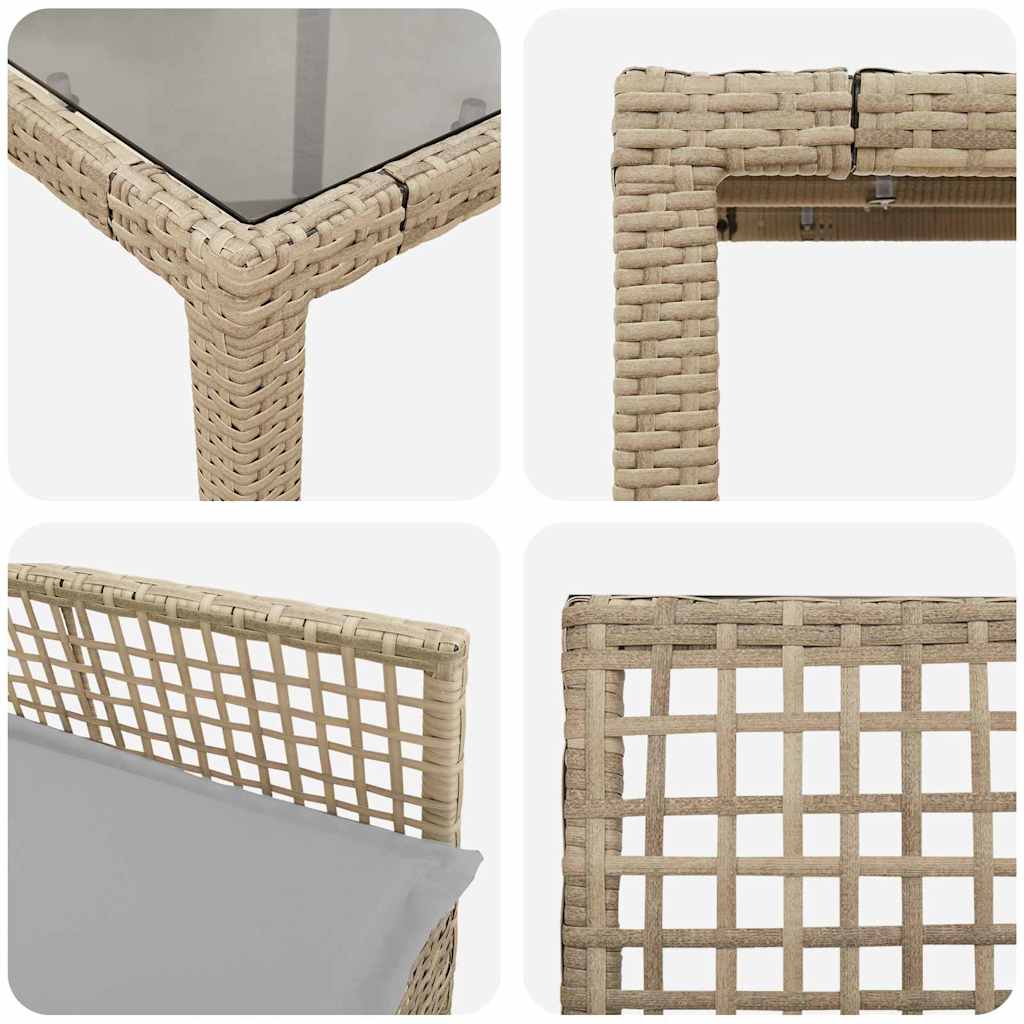 Hage Spisegruppe 3 pcs Beige Poly rattan