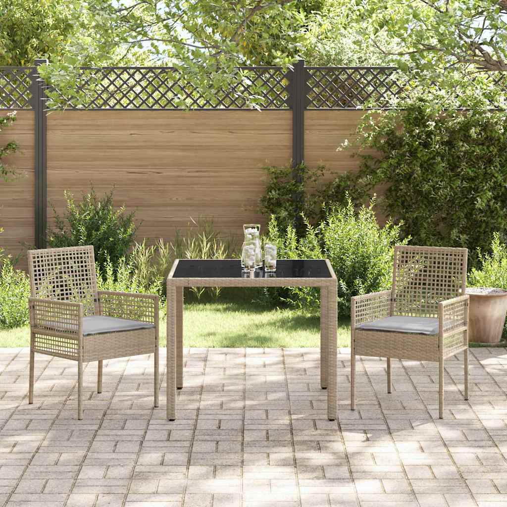 Hage Spisegruppe 3 pcs Beige Poly rattan